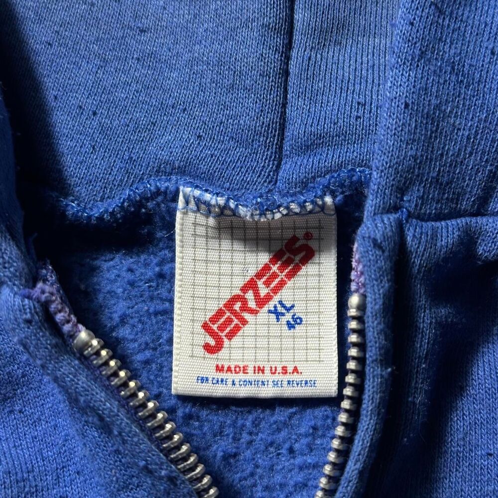 Jerzees Men's Blue and Navy Hoodie